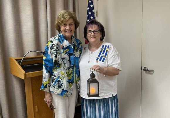 Patricia Thibodeau and Rose Ann Ward were among the attendees of the Neches River Chapter NSDAR meeting held in Canton July 14. Courtesy photo